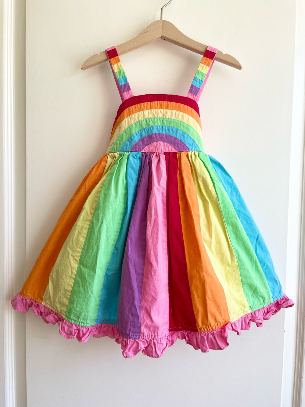 Cotton Kids Rainbow Twirl Dress Girls Size 3T